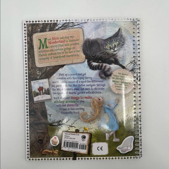 ALICE IN WONDERLAND Kids Coloring Creativity Book Gift Disney Arts & Crafts NWT - Picture 8 of 13